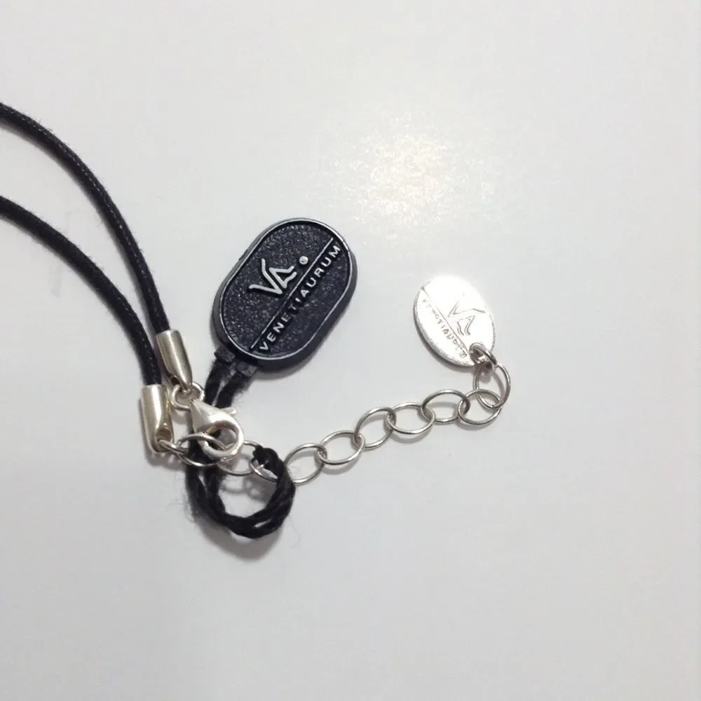 Venetiaurum Murano Black Choker Glass Necklace By LINEA ITALIA